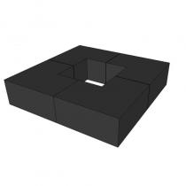 FÆK | Tetris set 4pcs black - zwart - zitelement - decoratie - faek - verhuur - evenementen - feest - rental - events